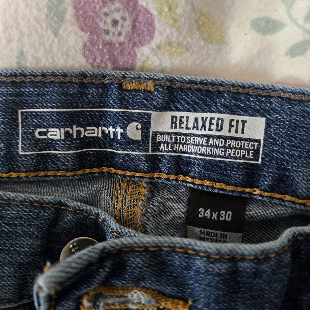 Carhartt Mens  Relaxed Fit Blue Jeans